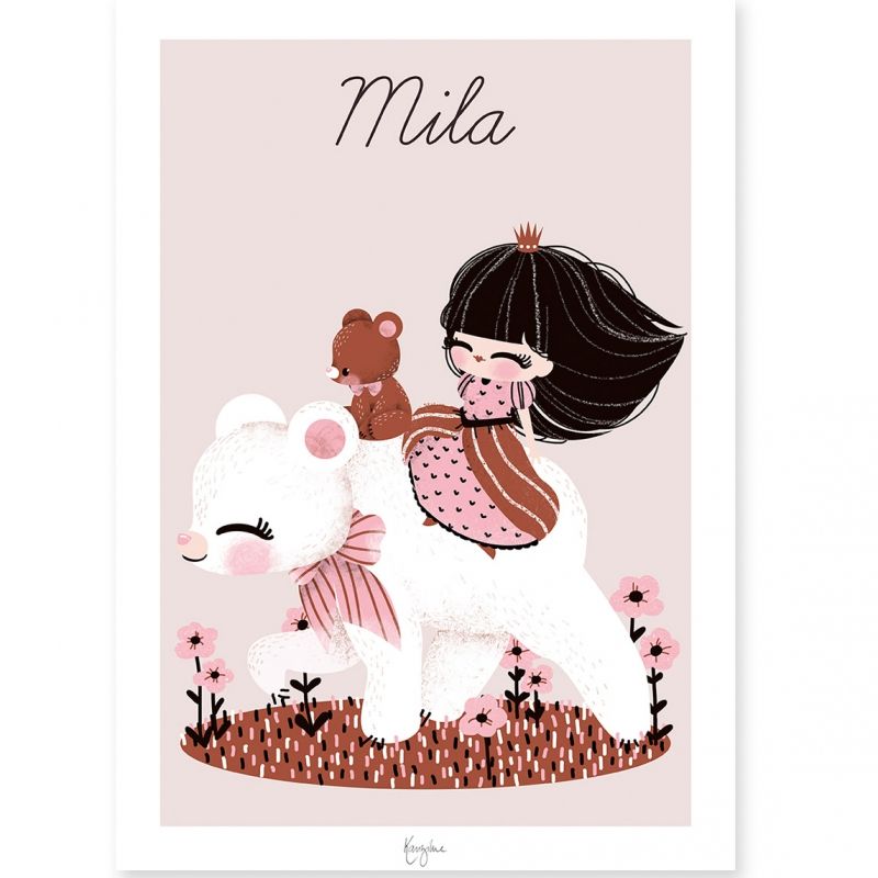 Carte A5 Les précieuses La princesse (personnalisable) Kanzilue