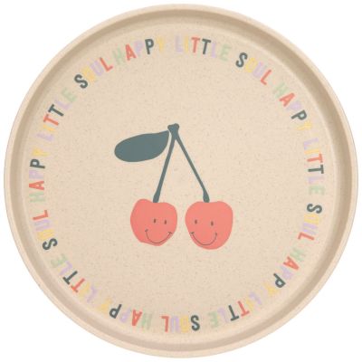 Assiette en polypropylène et cellulose Happy Fruits Cerise