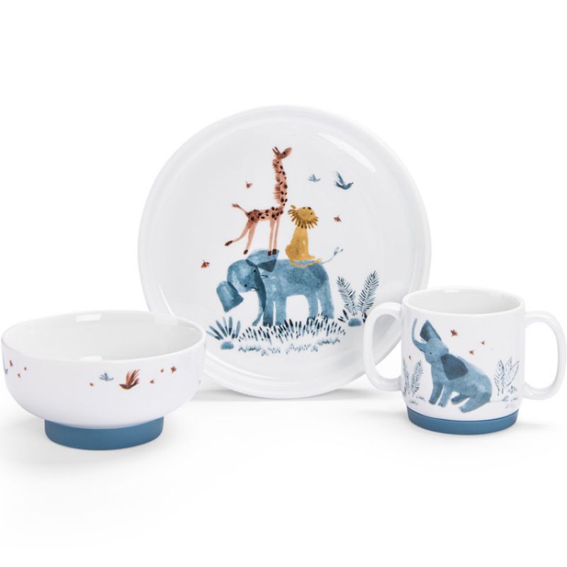 Coffret repas en porcelaine Sous mon baobab (3 pièces) Moulin Roty