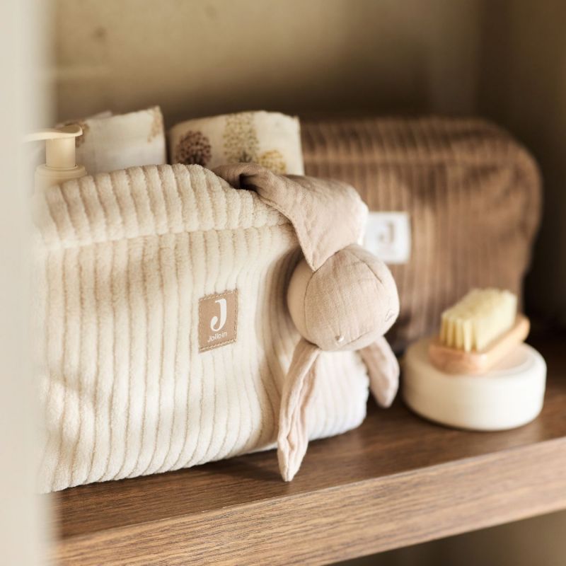 Trousse de toilette Cloudy Rib Milky Coffee Jollein Ambiance 7