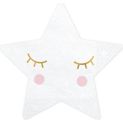 Lot de 20 serviettes Petite étoile