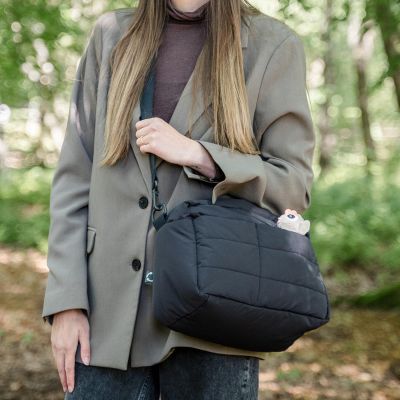 Sac à poussette matelassé Noir