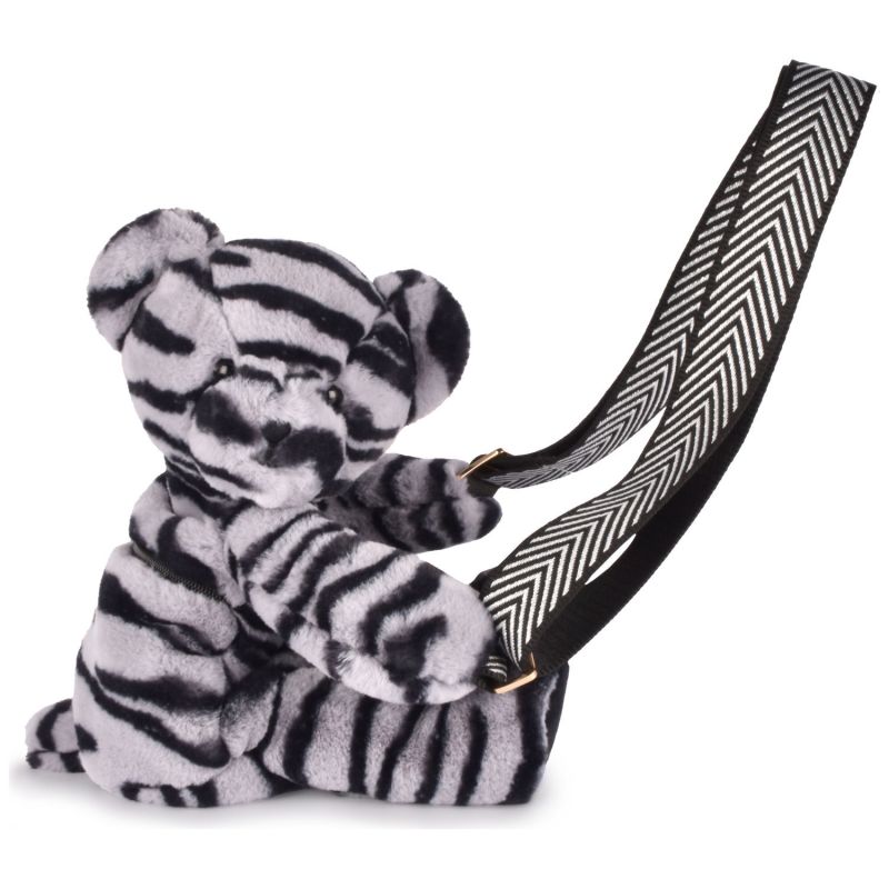 Sac bandoulière Ours zébré (30 cm) Doudou et Compagnie Produit 1