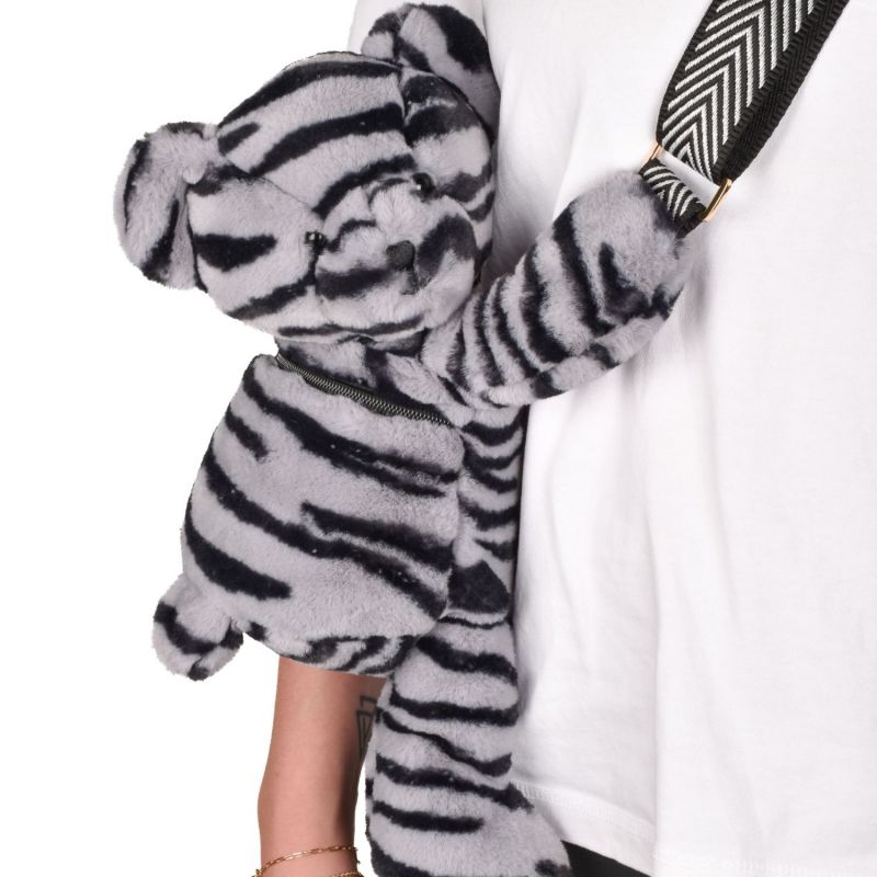 Sac bandoulière Ours zébré (30 cm) Doudou et Compagnie Ambiance 4