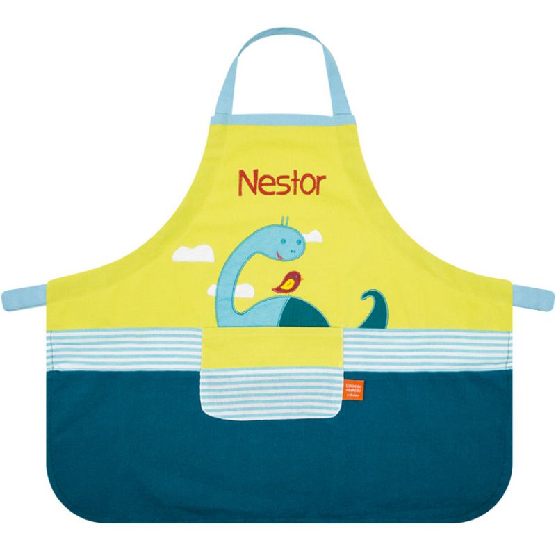 Tablier enfant dinosaure diplodocus (personnalisable) L'oiseau bateau