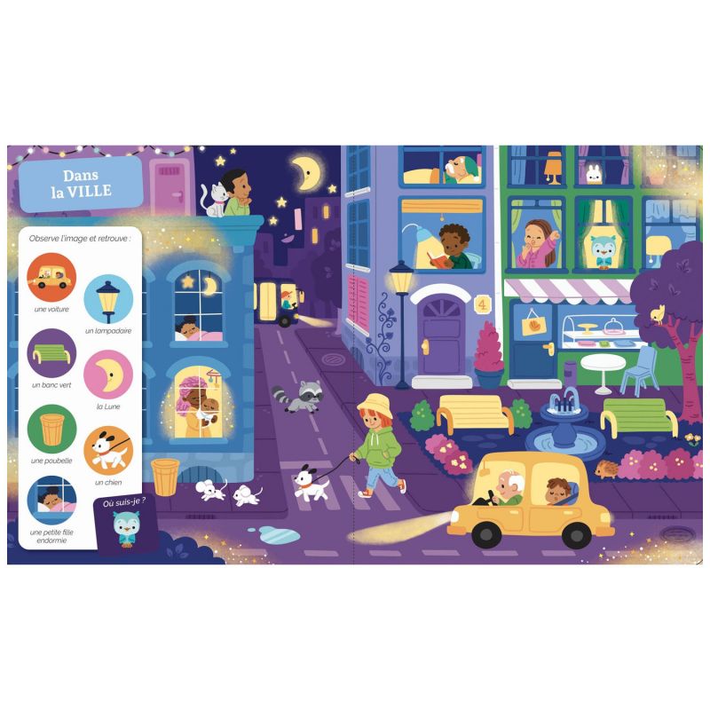 Livre Mes 20 cherches et trouve des tout-petits Qui brillent dans le noir ! Auzou Editions Produit ouvert 2