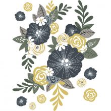 Sticker mural Couronne de fleurs (60 x 47,5 cm)  par Lilipinso