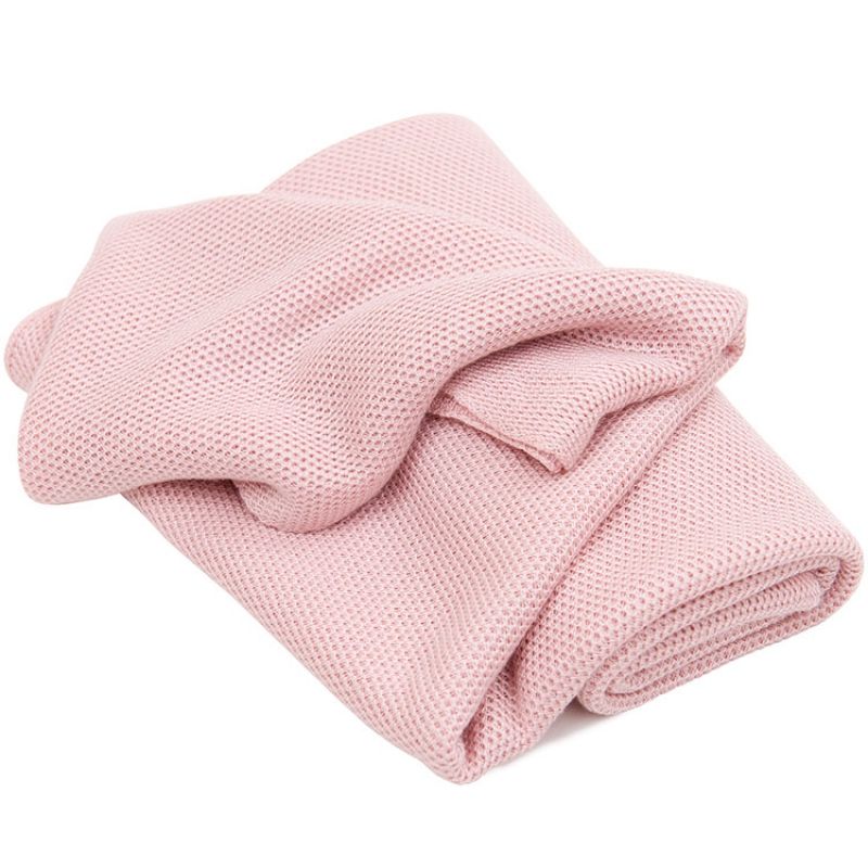 Couverture en bambou rose poudré (85 x 85 cm) Cotton&Sweets
