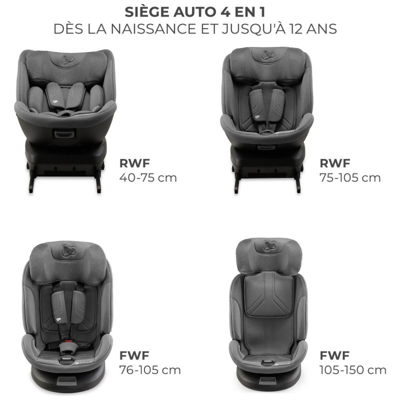 Siège auto Xpedition 3 i-Size Grey (groupe 1-2-3) Kinderkraft Produit 8