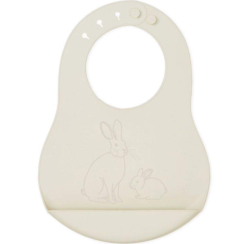 Bavoir en silicone à poche Light sand Cam Cam Copenhagen