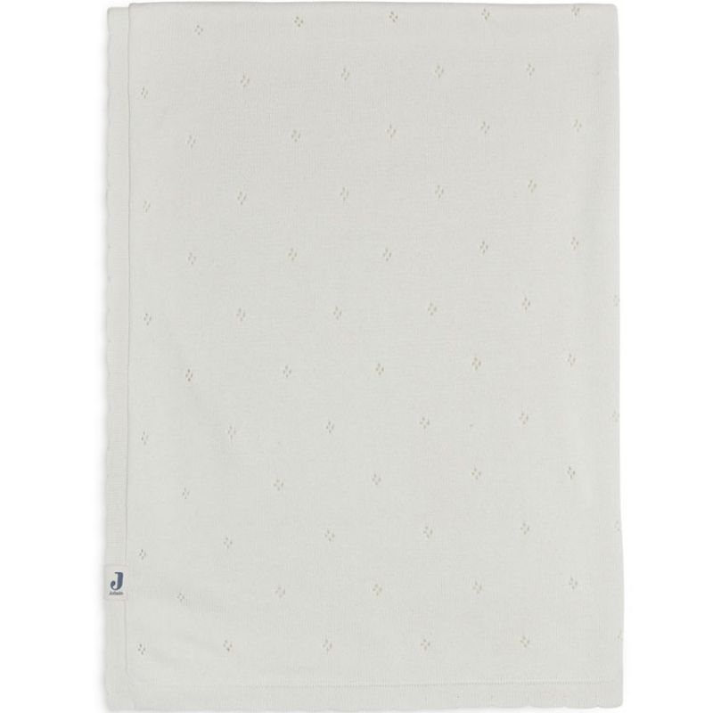 Couverture en coton bio Pointelle Ivory (75 x 100 cm) Jollein