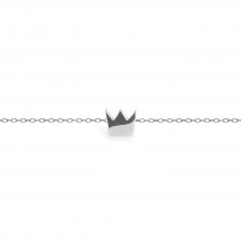Bracelet chaîne Full couronne (argent 925°)  par Coquine