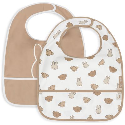 Lot de 2 bavoirs plastifiés Miffy and Friends