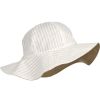 Chapeau de soleil réversible Amelia rayé blanc et sable (6-9 mois) - Liewood