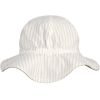 Chapeau de soleil réversible Amelia rayé blanc et sable (6-9 mois)  par Liewood