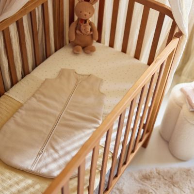 Couverture en gaze de coton Jacquard Vanilla (75 x 100 cm)