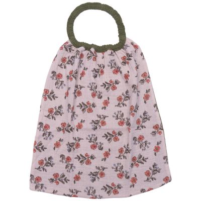 Serviette élastiquée en double gaze imprimée fleurs et fougère BB & Co