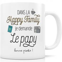 Mug en céramique Dans la Happy Family je demande le Papy