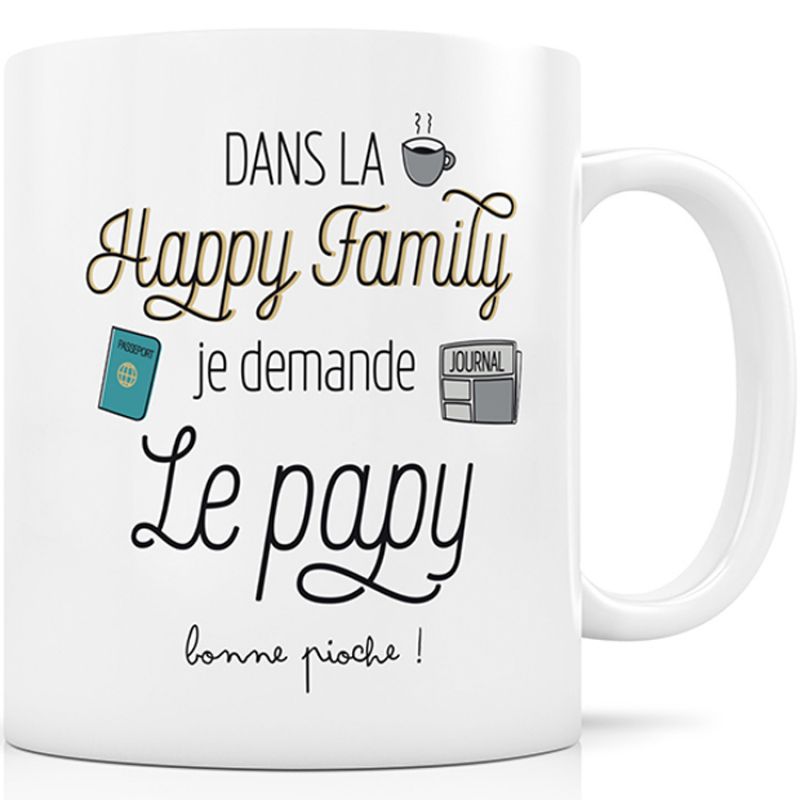 Mug en céramique Dans la Happy Family je demande le Papy Créa Bisontine