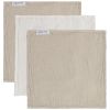 Lot de 3 mini lange Tender Beige/Linen (30 x 30 cm)  par Baby's Only