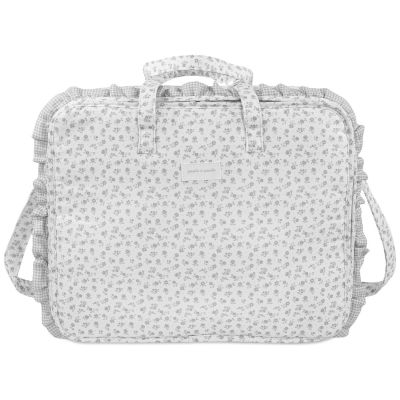 Valise de maternité Little Bloom Fleurs Gris