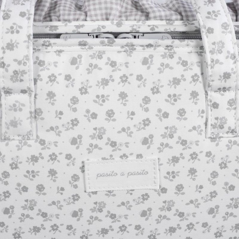 Valise de maternité Little Bloom Fleurs Gris Pasito a pasito Produit 8