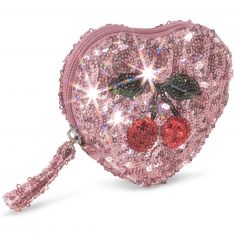 Porte-monnaie à paillettes Mellow rose