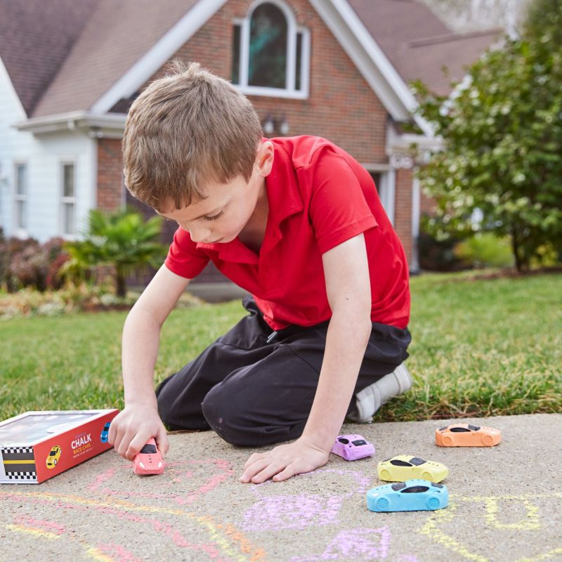 Set de 6 craies voiture de course Crocodile Creek Ambiance 2