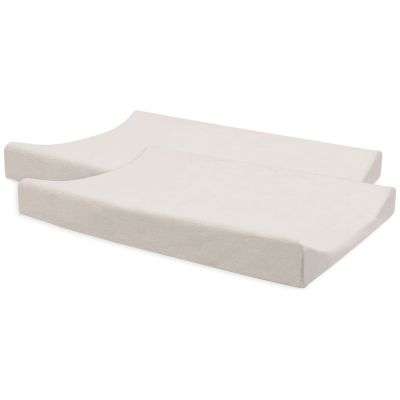 Lot de 2 housses de matelas à langer en éponge Oatmeal (50 x 70 cm) Jollein