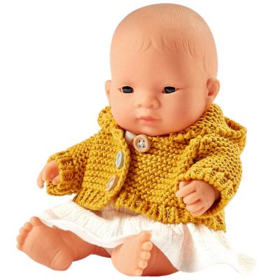 Poupon bébé fille asiatique et accessoires (21 cm)