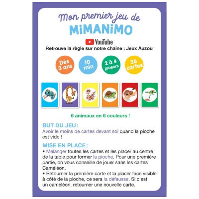 Mon premier jeu de cartes Mimanimo