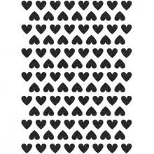 Stickers coeurs glitter noir (18 x 24 cm)  par Lilipinso