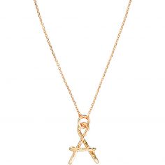 Collier chaîne Grande initiale goldfilled jaune (personnalisable) - Padam Padam