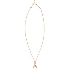 Collier chaîne Grande initiale goldfilled jaune (personnalisable)