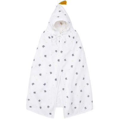 Cape de bain chat Melissa pompon jaune (2-5 ans) Rose in April