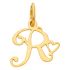 Pendentif initiale R (or jaune 750°) - Berceau magique bijoux