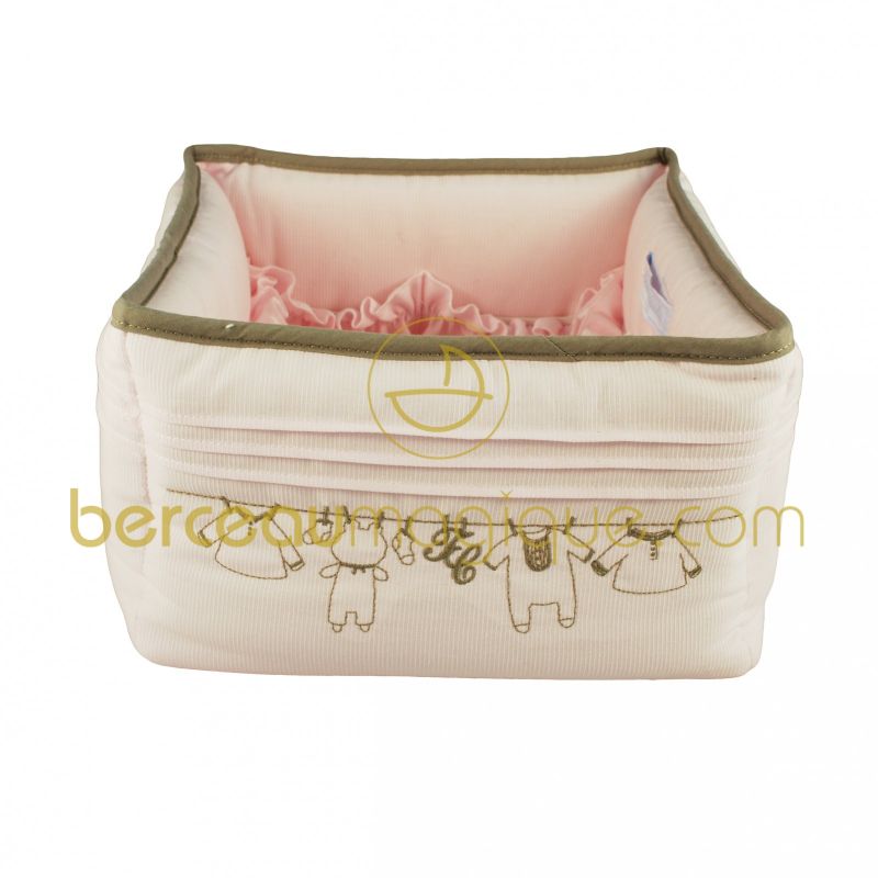 Panier nurserie rose Trousseau Tartine et Chocolat