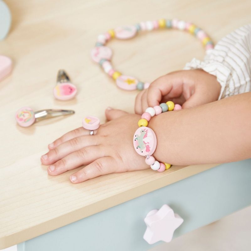 Coiffeuse en bois Licorne et accessoires Janod Ambiance 2
