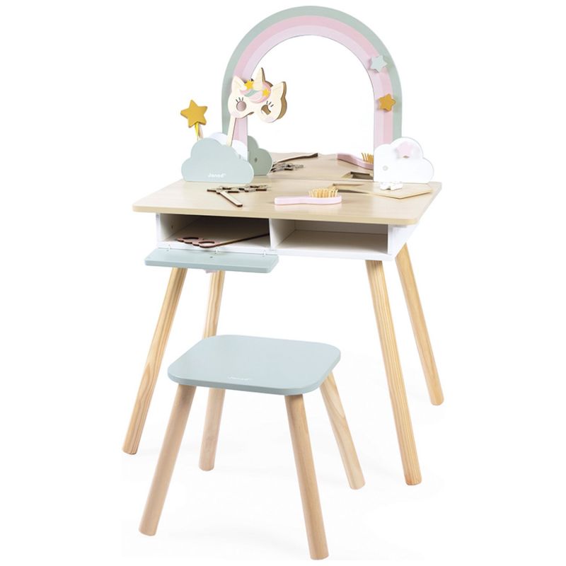 Coiffeuse en bois Licorne et accessoires Janod Produit 3
