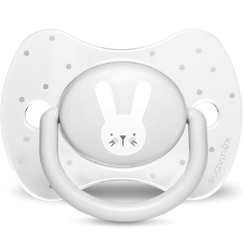 Sucette anatomique réversible Hygge Baby lapin gris (0-6 mois) Suavinex