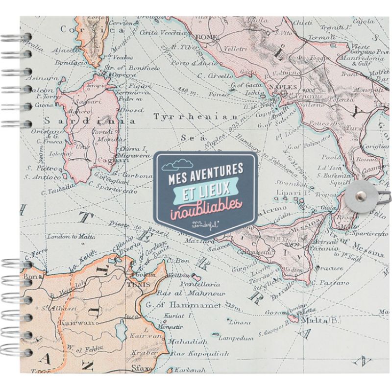 Album photo de voyage Mes aventures et lieux inoubliables Mr. Wonderful