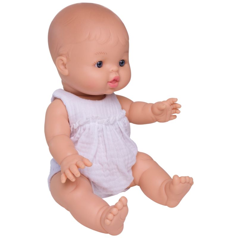 Barboteuse froufrou pour poupée en gaze de coton blanc BB & Co Produit 1