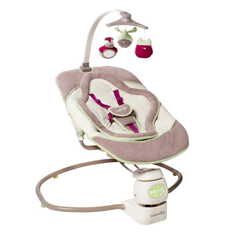 Balancelle 360° Motion Taupe et Hibiscus Babymoov