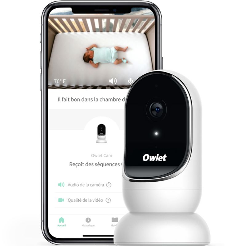 Babyphone audio avec vidéo Owlet Cam blanc Owlet