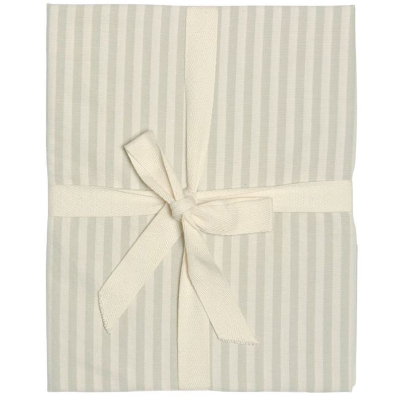 Drap housse en percale de coton Rayé Tilleul (80 x 160 cm) Kadolis Packaging 5