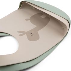 Lot de 2 bavoirs en silicone  Lalee Sable et Vert