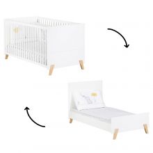 Lit bébé évolutif Little Big Bed Joy naturel (70 x 140 cm)  par Baby Price