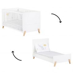 Lit bébé évolutif Little Big Bed Joy naturel (70 x 140 cm)