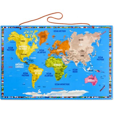 Carte du monde Complète Scolaire - Carte avec l'Antarctique