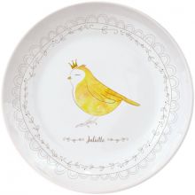 Assiette en porcelaine Oiseau (personnalisable)  par Gaëlle Duval